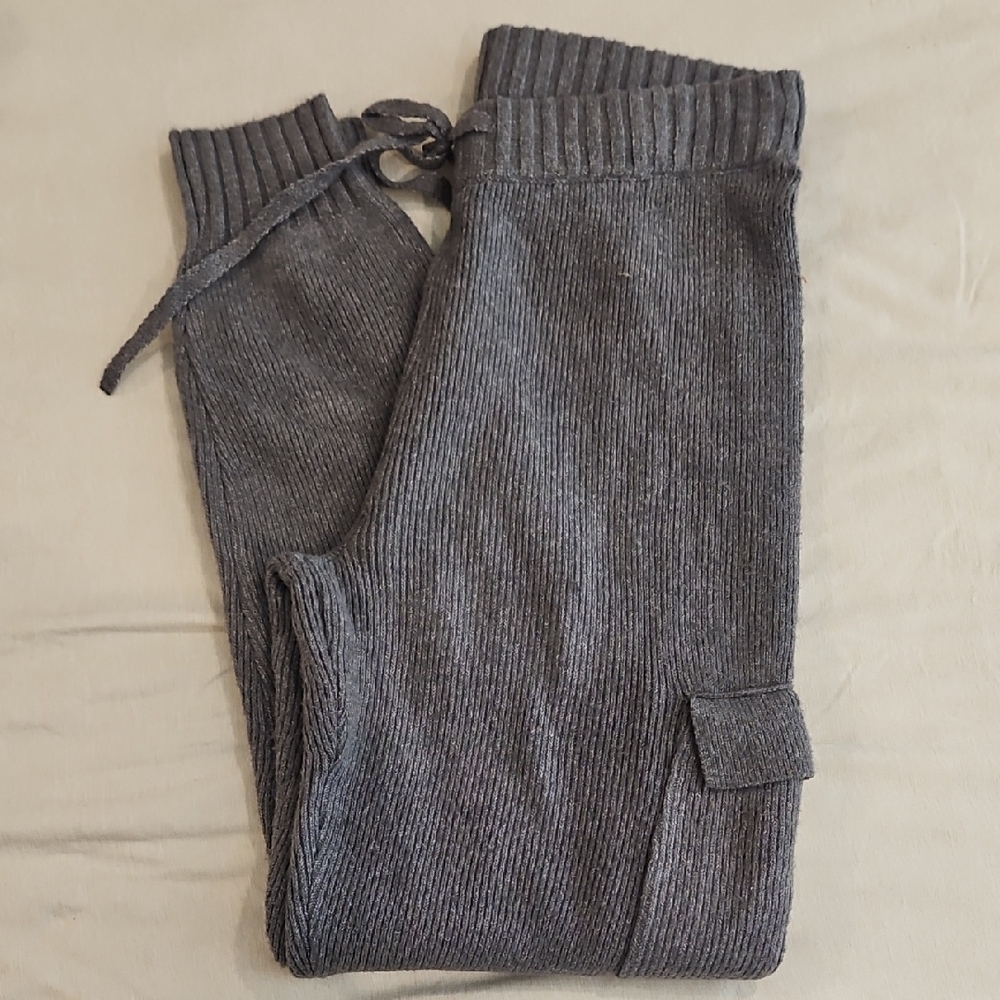 Pink Rose Charcoal Knit Sweater